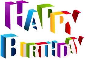 3D Happy Birthday PNG Text Download