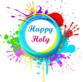 3D Happy Holi Text Letter PNG