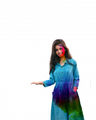 Beautiful Holi Girl PNG Download Free For Editing