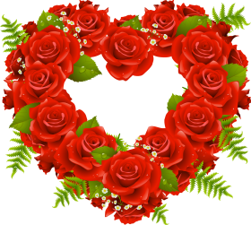 Beautiful Love Red Rose Flowers PNG