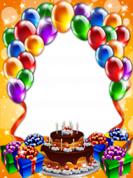 Cake Happy Birthday frame png Full HD