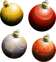Christmas Baubles Png full HD Transparent