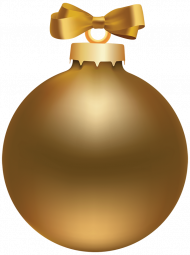 Christmas Gold Bauble PNG Download Free HD