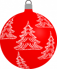 Christmas Red Baubles PNG Images Full HD