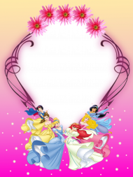 Cinderella photo frame PNG Download