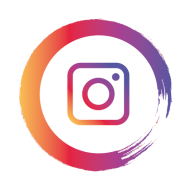 Circle Instagram Brush Design Modern Logo PNG
