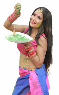 Colorful Holi Girls PNG Download For Editing