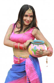 Colorful Holi Girls PNG Download For Editing