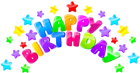 Decor with Stars Happy Birthday PNG