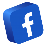 Facebook Logo 3d button Social Media PNG