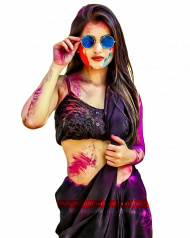Girl PNG Colorful Holi Photo Editing For Photoshop