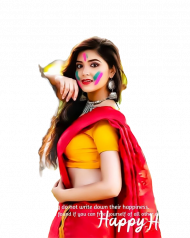 Girl PNG Colorful Holi Photo Editing For Photoshop New