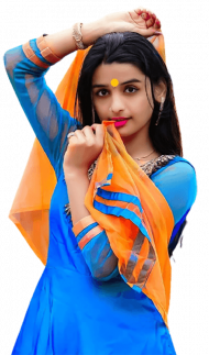 Girls PNG Images Full HD Transparent Background Blue Dress