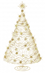 Gold Christmas Tree PNG Images Download