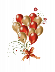 Gold Red Balloons Clipart Free Download HD