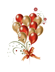 Gold Red Balloons Clipart Full Hd