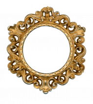 Golden Round Frame PNG Photo Download Free