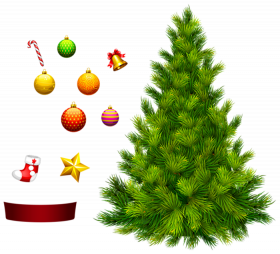 Green Christmas Tree Transparent Image HD