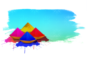 Gulal Happy Holi PNG Image