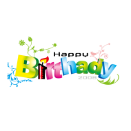 Happy Birthday to you Text art Vector PNG