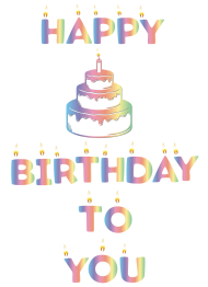Happy Birthday To You Text PNG Free HD
