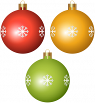 Happy Christmas Baubles Png Image Download