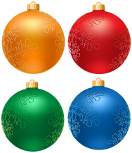 Happy Christmas Baubles Png Image Download