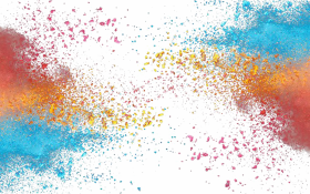 Happy Holi Color Splash PNG