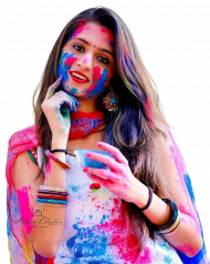 Happy Holi Girl PNG Images Download Full HD
