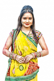 Happy Holi Girl PNG Transparent Images