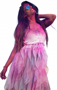 Happy Holi Girls PNG Transparent Background Free
