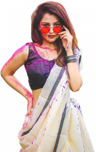 Happy Holi Girls PNG Transparent Background Full HD