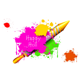 Happy Holi Pichkari Full HD PNG Images