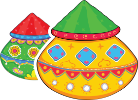 Happy Holi PNG Pot Transparent