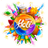 Happy Holi Text PNG Download HD