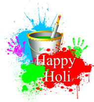 Happy Holi Text PNG For Photoshop