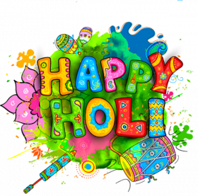 Happy Holi Text PNG Transparent Background Pic