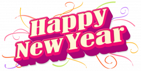 Happy New Year 3D No Background Transparent PNG