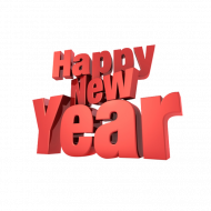 Happy New Year 3D Text PNG