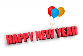 Happy New Year Balloons Transparent PNG