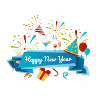Happy New Year Celebration Effect Transparent PNG