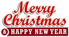 Happy New Year Merry Christmas Transparent PNG