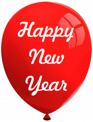 Happy New Year Red Balloon Transparent PNG