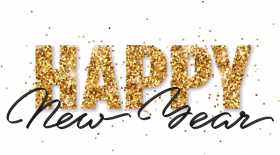 Happy New Year Stylish Text PNG