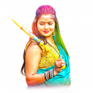 Hapyy Holi Girls PNG For CB Picsart Editing