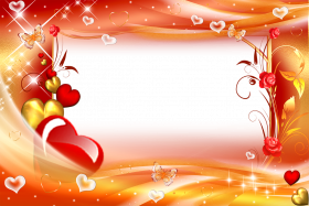 HD Love Rose Flower Frame PNG Download