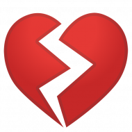 Heart Broken Emoticon Emoji PNG Images