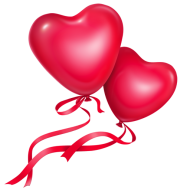 Heart Red Baloons PNG Clipart HD