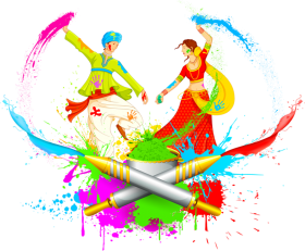 Holi Radha Krishna Hd PNG