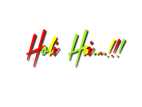 Holi Text HD PNG For Photo Editing